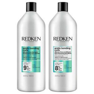 REDKEN ACIDIC BONDING SHAMPOO AND CONDITIONER SET! LITER SIZE